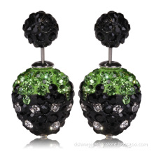 Czech Gem Earring Double Size Shamballa Anti Allergy Earring